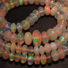 AAA -16 inches Very Rare Ethiopian Opal Very Unique Super Rare Ethiopian Opal Smooth Rondells Super Rare Inside Fire Opal Size 3-6mm